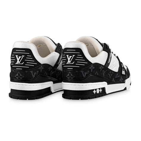 lv trainer sneaker black white|louis vuitton men's trainer sale.